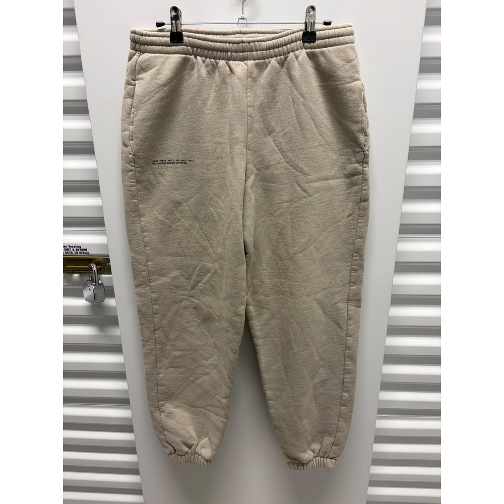 Pangaia Track Pants Mens Size M Sand Beige Recycled Organic Cotton Mix Good